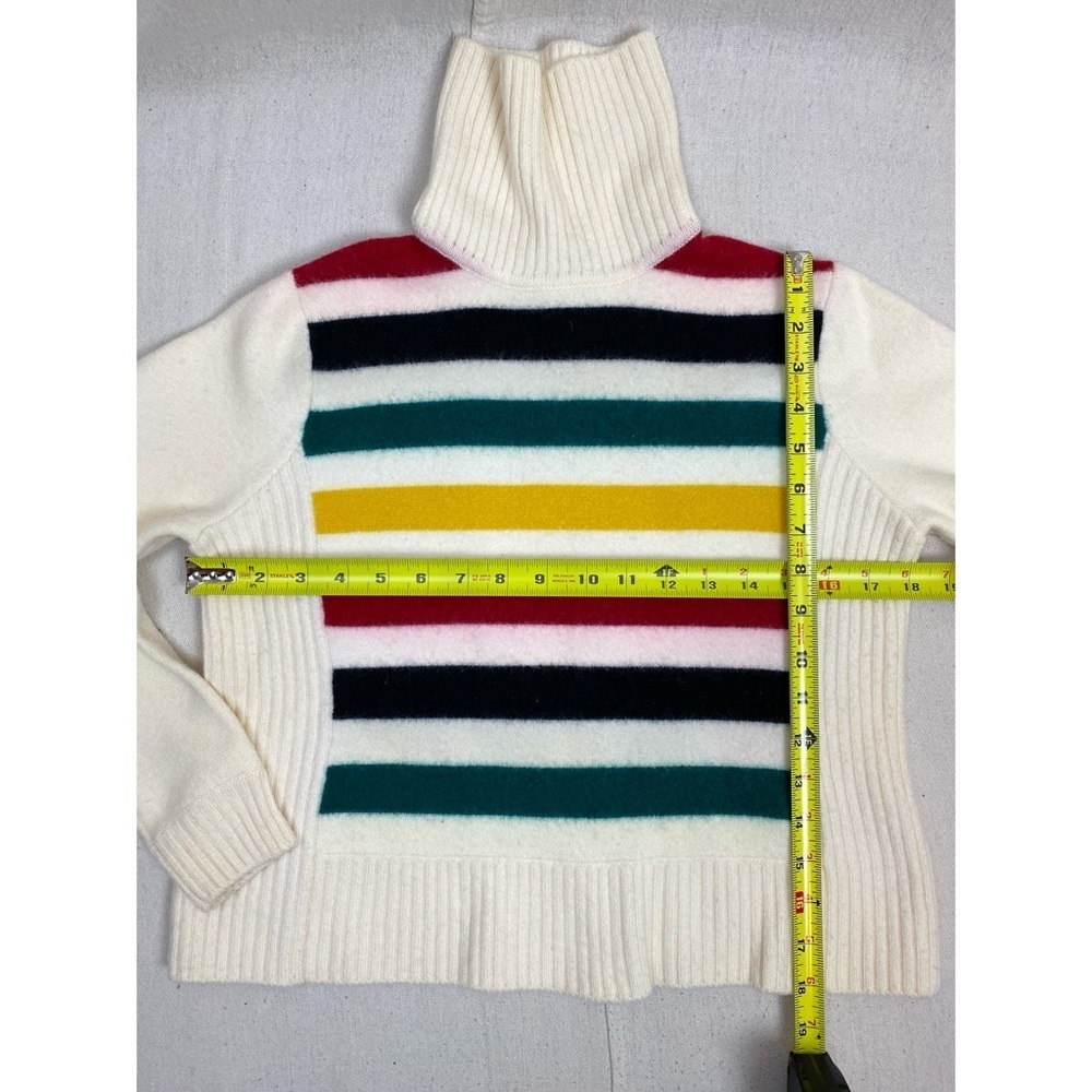 Pendleton Glacier National Park Wool Striped Multicolor Turtleneck Sweater *flaw - Picture 7 of 7